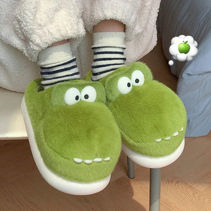 Alligator Plush Slippers