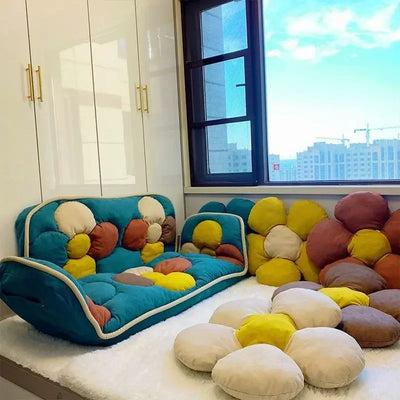 Cozy Blossom Children's Two-Seater Couch - Two Colors plush toy – – Blue Without legs – Image 8 | Plushie Produce