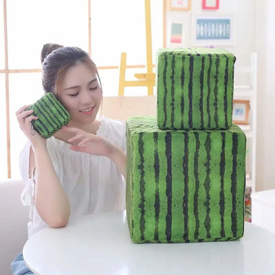 Cube Watermelon Plushie – 4-12" | 10-30 cm plush toy – – – Image 3 | Plushie Produce