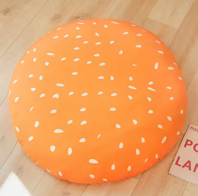 Deluxe Hamburger Plushie Set – Giant Plush Toy Food with Separate Ingredients plush toy – – Sesame Bun – Image 2 | Plushie Produce