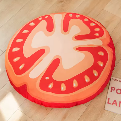 Deluxe Hamburger Plushie Set – Giant Plush Toy Food with Separate Ingredients plush toy – – Tomato – Image 6 | Plushie Produce