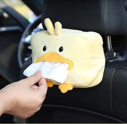 Distributeur de mouchoirs en peluche canard - Accessoire de voiture novateur