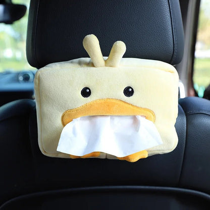 Distributeur de mouchoirs en peluche canard - Accessoire de voiture novateur