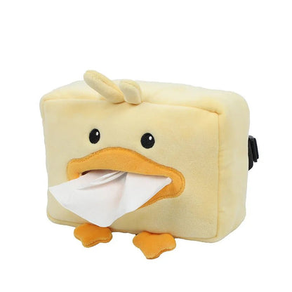 Distributeur de mouchoirs en peluche canard - Accessoire de voiture novateur