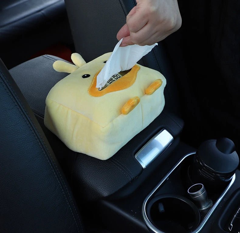 Duck Plushie Tissue Dispenser - Cute & Functional Car Accessory