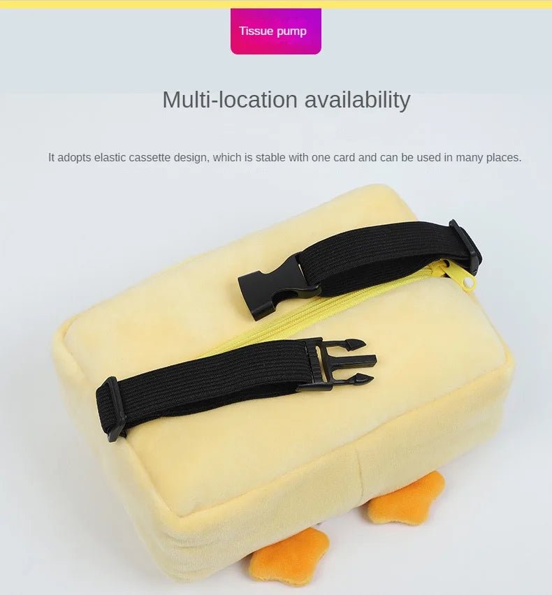 Duck Plushie Tissue Dispenser - Cute & Functional Car Accessory