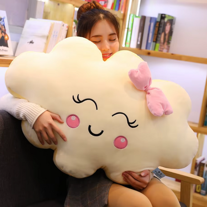 Smiling Kawaii Cloud Plushie, 20-35" | 50-90 cm