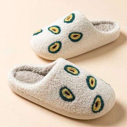 Zapatillas de casa deslizables inspiradas en frutas de peluche, cinco estilos