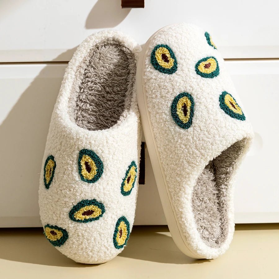 Zapatillas de casa deslizables inspiradas en frutas de peluche, cinco estilos