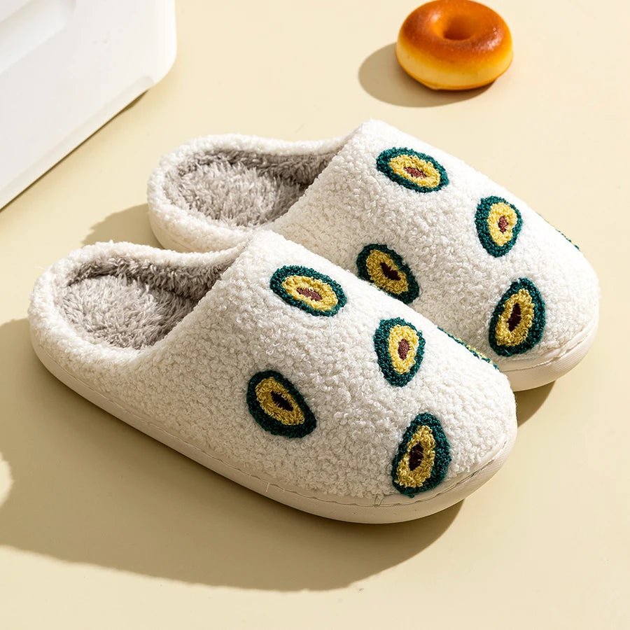 Plushie Fruit-Inspired Slip-On Slippers, Five Styles