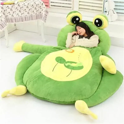 Giant Frog Sleeping Bag, Up to 78" | 200 cm long plush toy – – – Image 1 | Plushie Produce