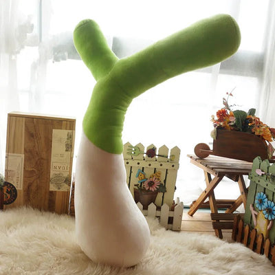 Giant Plushie Lifelike Green Onion, 24-51" | 60-130 cm plush toy – – – Image 1 | Plushie Produce