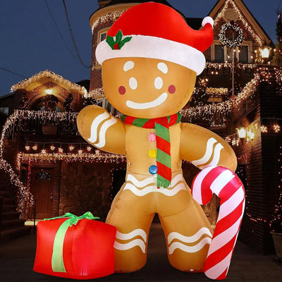Gingerbread Man Inflatable Lawn Decoration (2.4m/7.9ft) plush toy – – – Image 1 | Plushie Produce
