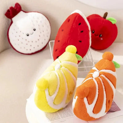 Happy Harvest: Cartoon Fruit Plush Toys Collection, Five Large Fruits plush toy – – – Image 9 | Plushie Produce
