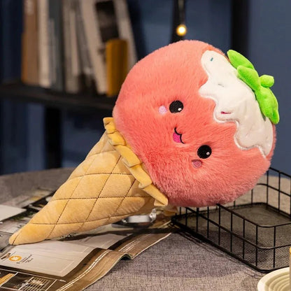 Ice Cream Cone Plushie, 16" | 40 cm