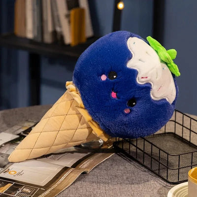 Ice Cream Cone Plushie, 16" | 40 cm plush toy – – Blueberry – Image 10 | Plushie Produce