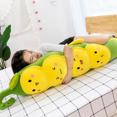 Jumbo Peas in a Pod Plushie, 22-37" | 55-95 cm plush toy – – – Image 4 | Plushie Produce