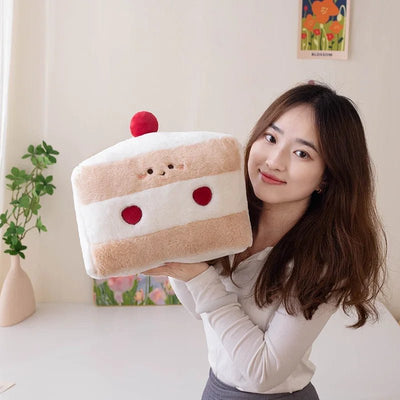 Large Cake Slice Plushie, 12" | 30 cm plush toy – – – Image 3 | Plushie Produce