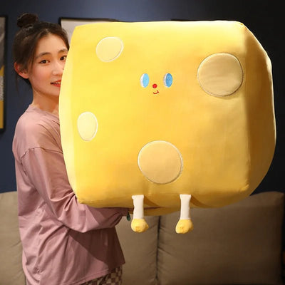 Large Cheddar Cheese Plush Toy, 10-20" | 25-50 cm plush toy – – – Image 6 | Plushie Produce