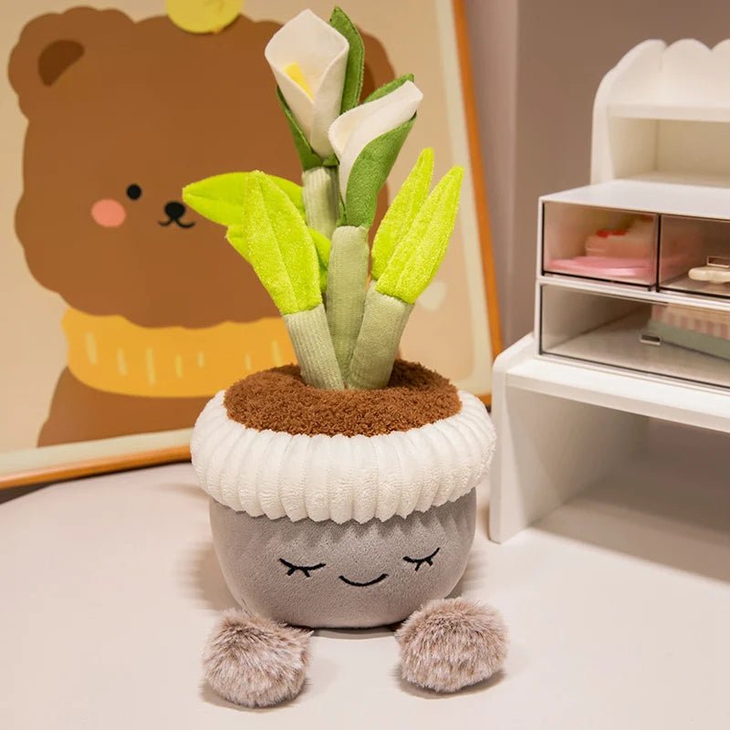 Grande Plante d'Intérieur en Pot en Peluche, 5 Variétés, 12" | 30 cm