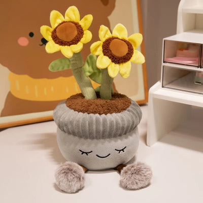Large Plush Potted House Plant, 5 Varieties, 12" | 30 cm plush toy – – Sunflower – Image 7 | Plushie Produce