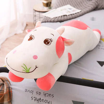 Long Cow Plushie – Soft Body Pillow, 20-43" | 50-110 cm plush toy – – Pink – Image 9 | Plushie Produce