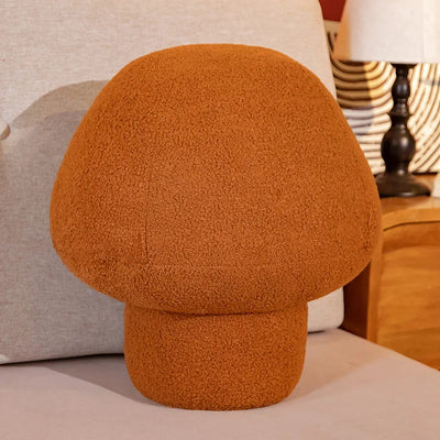 Mushroom Plushie Throw Pillow, Eight Colors, 12-20" | 30-50 cm plush toy – – Brown – Image 13 | Plushie Produce
