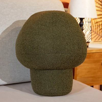 Mushroom Plushie Throw Pillow, Eight Colors, 12-20" | 30-50 cm plush toy – – Dark green – Image 14 | Plushie Produce