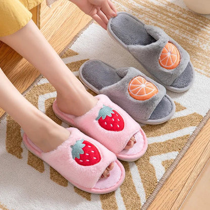 Open-Toed Fruit Slippers, Five Styles, US Men 3.5-6.5/Women 5.5-8