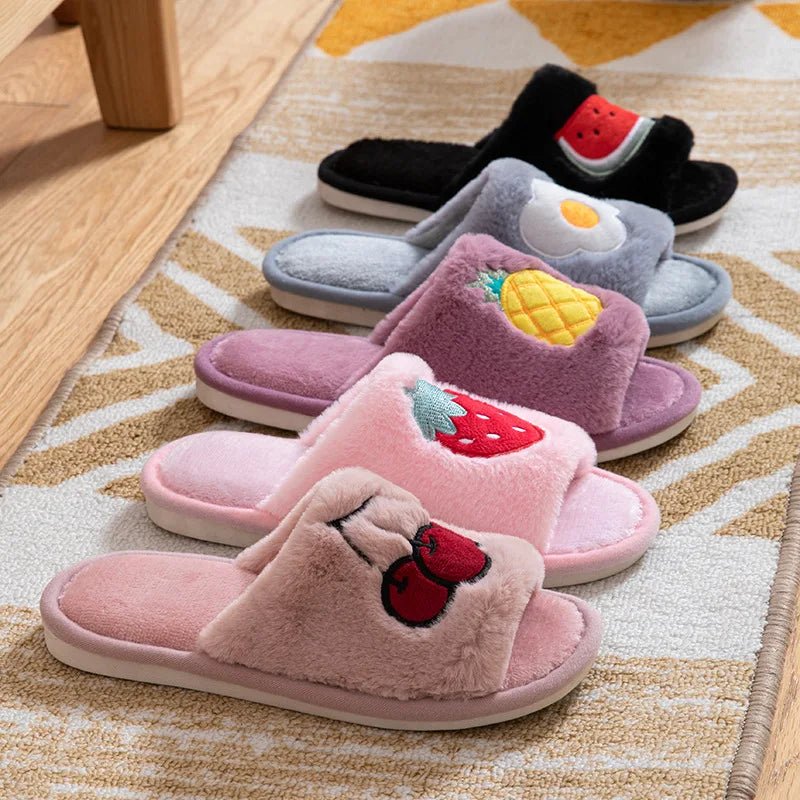 Open-Toed Fruit Slippers, Five Styles, US Men 3.5-6.5/Women 5.5-8