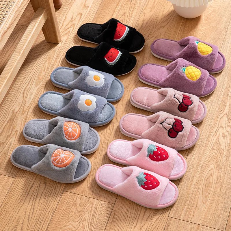 Open-Toed Fruit Slippers, Five Styles, US Men 3.5-6.5/Women 5.5-8