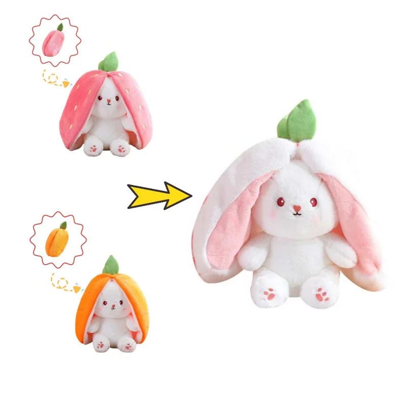 Plushie 2-in-1 Bunny Hiding in Fruit, Six Fruits, 7-10" | 18-25 cm - Plushie Produce