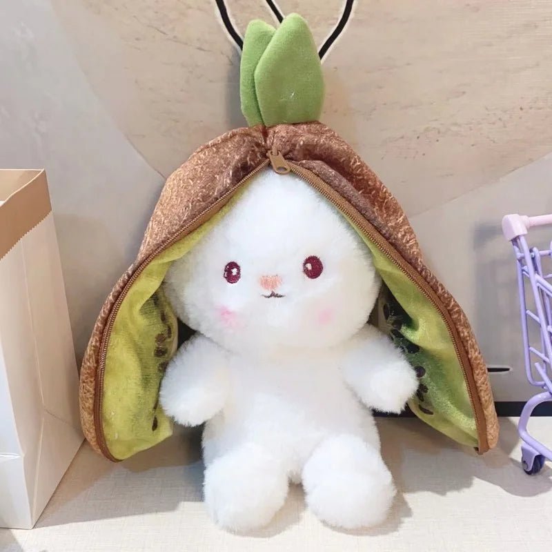 Plushie 2-in-1 Bunny Hiding in Fruit, Six Fruits, 7-10" | 18-25 cm