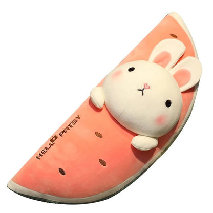 Plushie Animal Plushies in a Jumbo Watermelon Wedge, 7 Animals, 1.8-3.1' | 55-95 cm - Plushie Produce