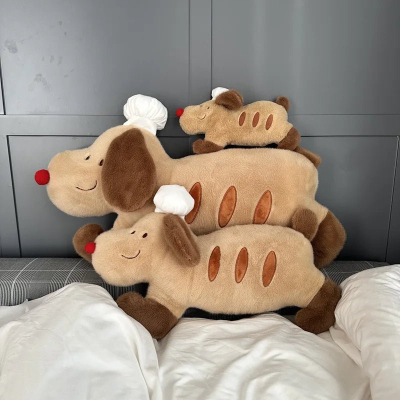 Plushie Baguette en design de chien, 12-28" | 30-70 cm