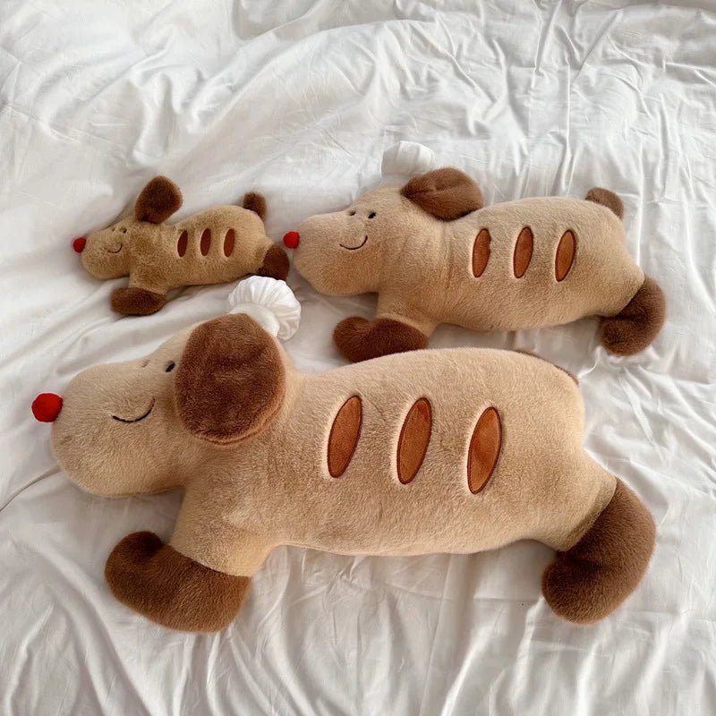 Plushie Baguette en design de chien, 12-28" | 30-70 cm