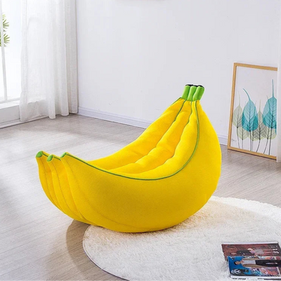 Plush Banana Bean Bag Sofa – Luxury Comfort Meets Playful Design plush toy – – – Image 1 | Plushie Produce
