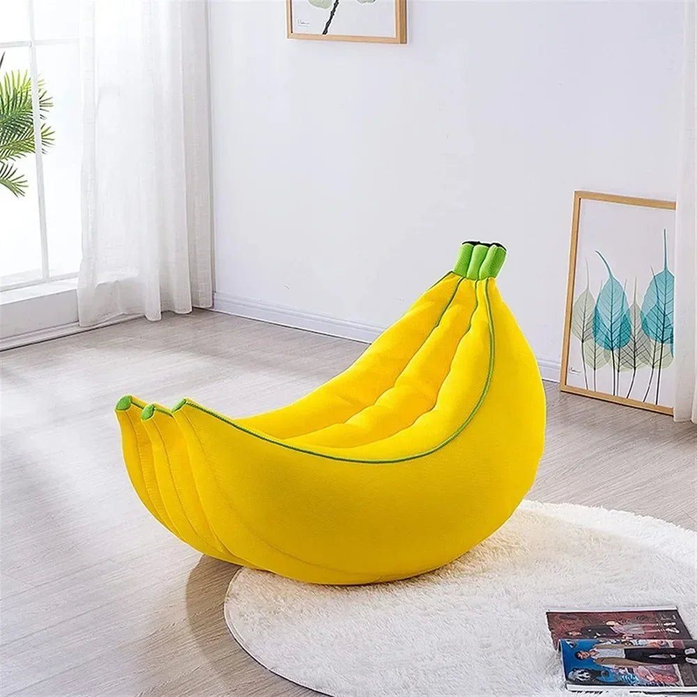 Canapé Banane en Peluche – Le Confort de Luxe Rencontre un Design Ludique