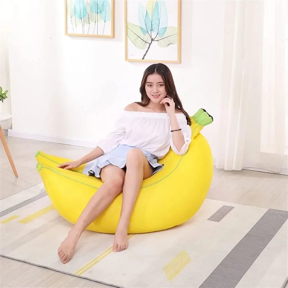 Canapé Banane en Peluche – Le Confort de Luxe Rencontre un Design Ludique