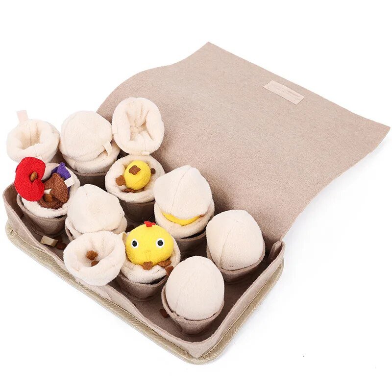 Plushie Carton of Eggs Dog Toy, 11" | 28 cm