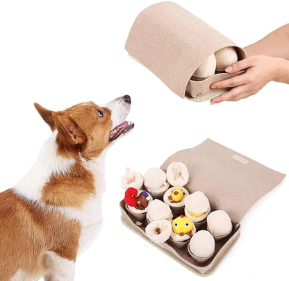 Plushie Carton of Eggs Dog Toy, 11" | 28 cm - Plushie Produce