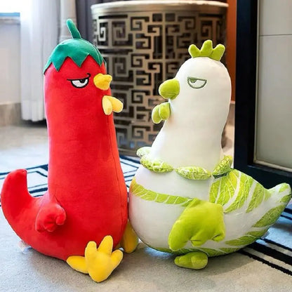 Plushie Cartoon Chicken as a Vegetable, 20-24" | 50-60 cm