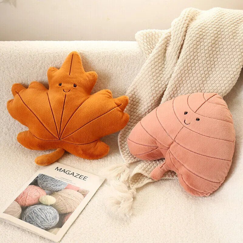 Colección de Hoja de Otoño de Peluche - Decoración de Otoño, Seis Estilos, 14" | 35 centímetros