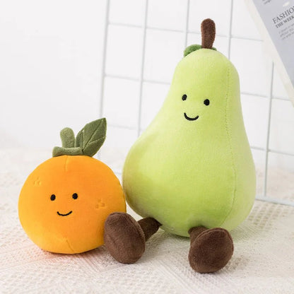 Plushie Cartoon Fruits, 4 Varieties, 6-10" | 16-25 cm