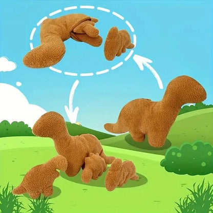 Conjunto de Nuggets de Pollo de Dinosaurio de Peluche, Cuatro Dinosaurios