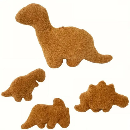 Conjunto de Nuggets de Pollo de Dinosaurio de Peluche, Cuatro Dinosaurios