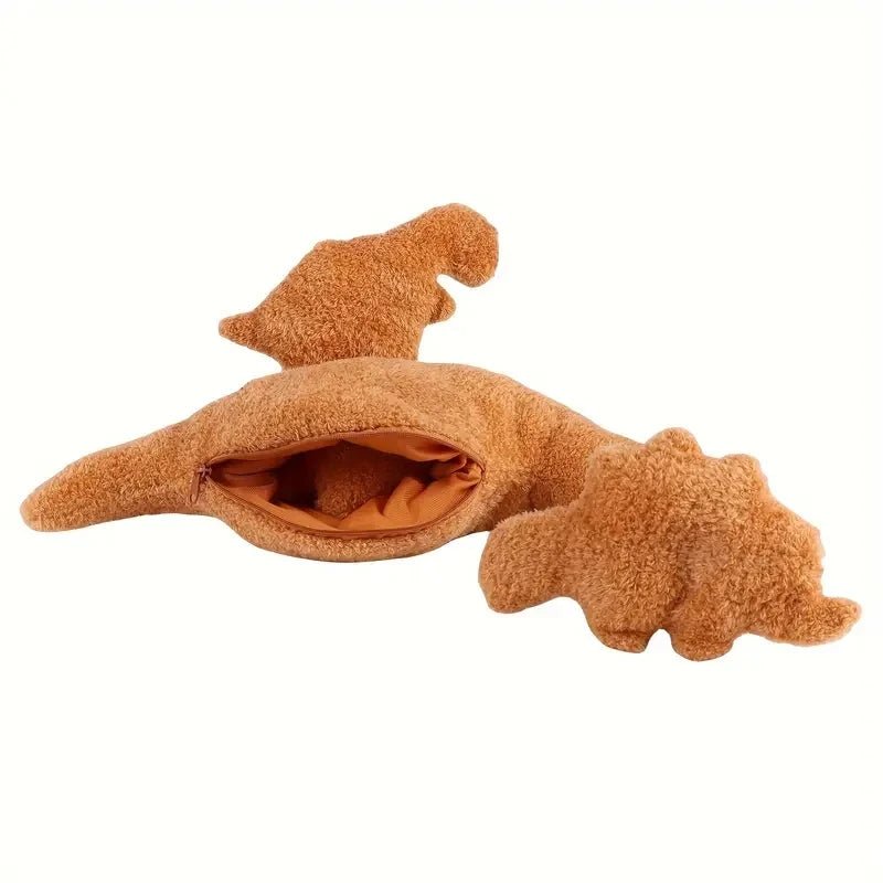 Set di Nuggets di Pollo a Forma di Dinosauro Plushie, Quattro Dinosauri