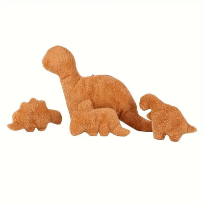 Conjunto de Nuggets de Pollo de Dinosaurio de Peluche, Cuatro Dinosaurios