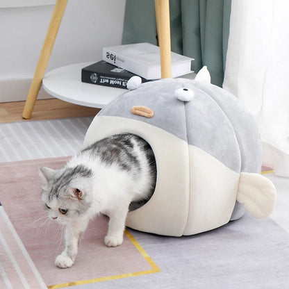 Plushie Fish Pet Bed- For Pets up to 15 lbs (6.8 kg)