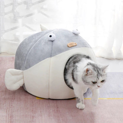 Plushie Fish Pet Bed- For Pets up to 15 lbs (6.8 kg)